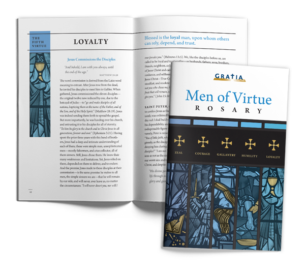 Men of Virtue Rosary cover and interior
